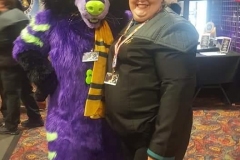 Counselor making friends