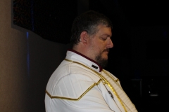 The Admiral awaits Opening Ceremonies