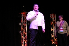 The Admiral on stage Opening Ceremonies